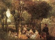 Jean antoine Watteau Les Champs Elysees oil painting reproduction